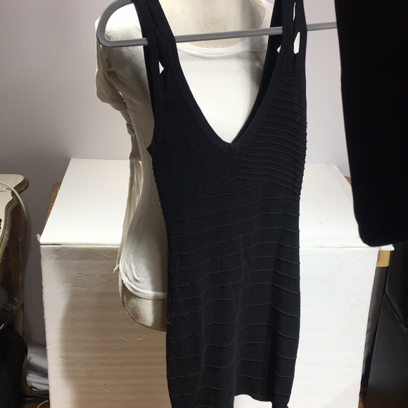 Arden B Black Knit Mini Bodycon Dress - Picture 2 of 9